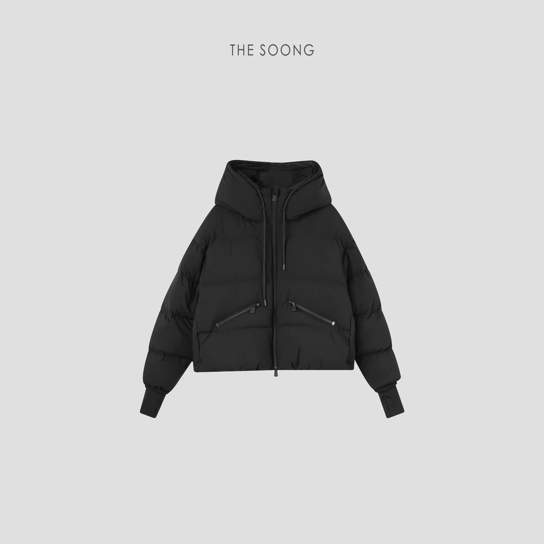 THESOONG|"超轻盈零压感"白鹅绒保暖抗寒三防连帽羽绒服YRF5951