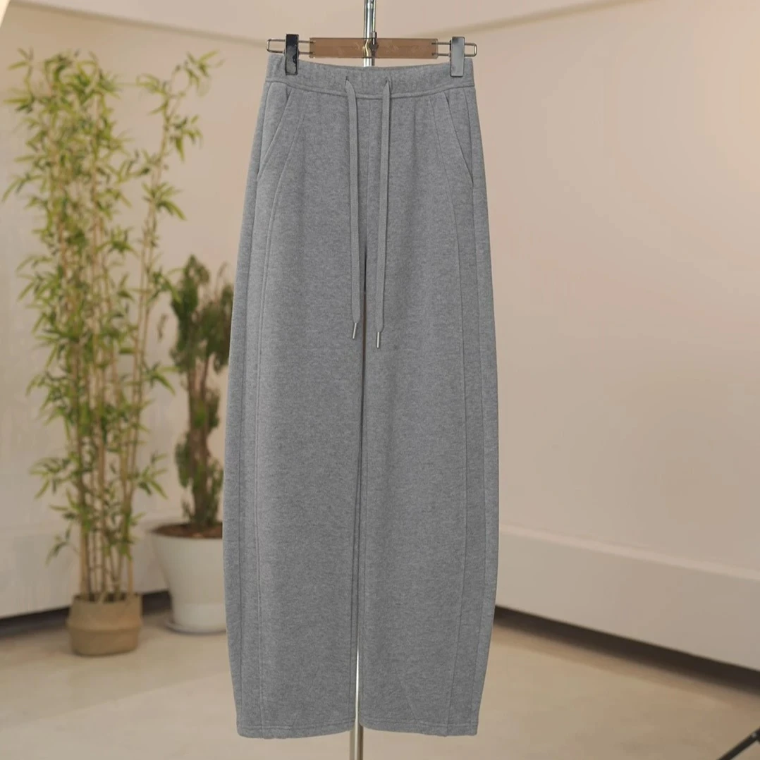 【认准正版】秋冬新款加绒加厚百搭休闲裤女装