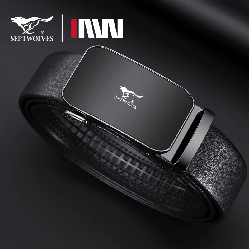 正品七匹狼真皮男士皮带自动扣新款高档男款2025百搭休闲牛皮腰带