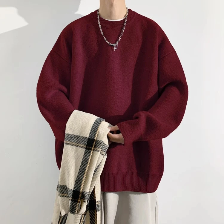 秋冬季宽松潮流男针织衫秋季日系慵懒风卫衣百搭情侣城市机能毛衣