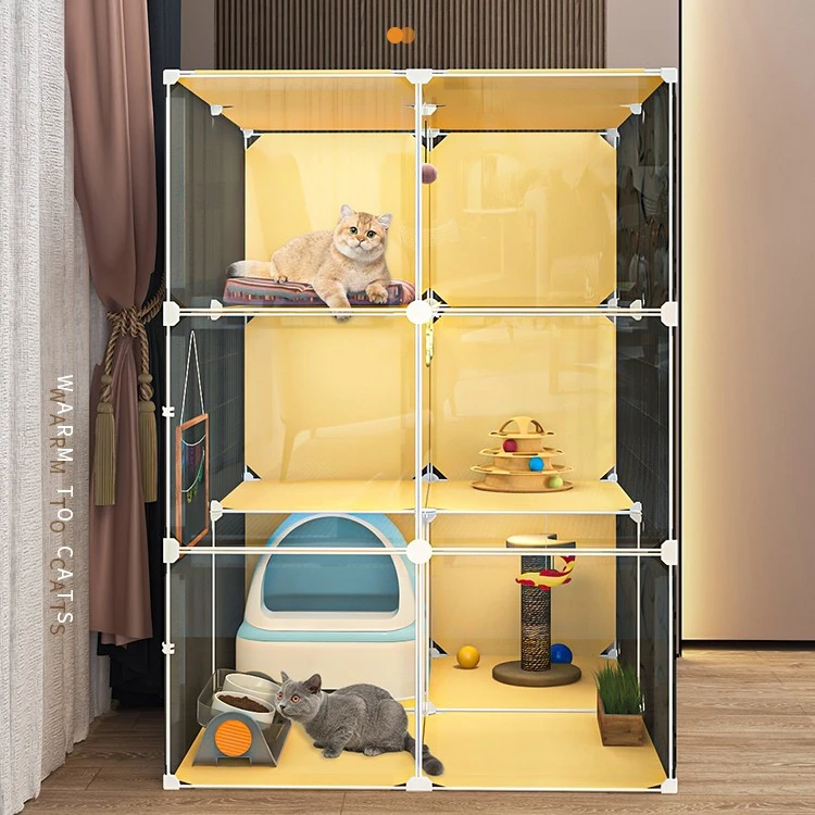 猫笼子家用室内豪华猫别墅猫砂盆全景猫屋猫柜空间加深小猫咪用品