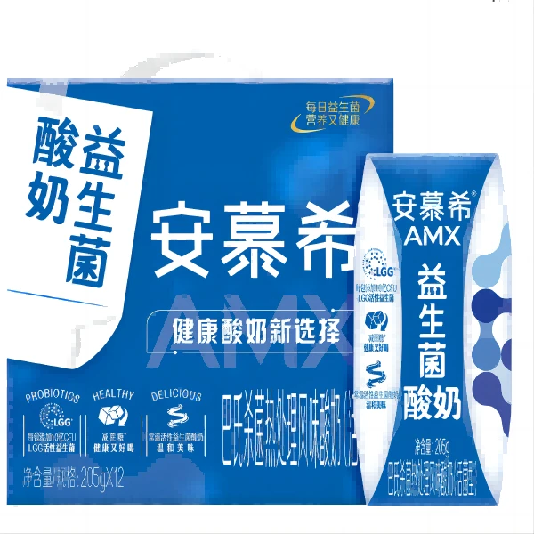 安慕希【9月产】伊利安慕希益生菌常温酸奶巴氏风味1*12*205g活菌