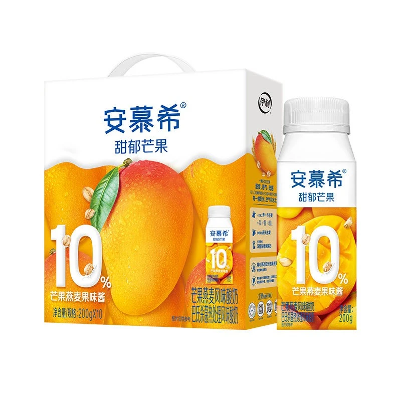 【1月产】伊利安慕希芒果燕麦200g*10瓶常温酸奶颗粒燕麦巴氏风味