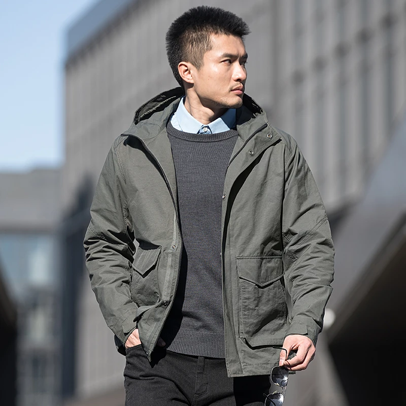 【龙牙】隐骏连帽战术夹克男春秋户外百搭运动休闲外套通勤上衣时尚