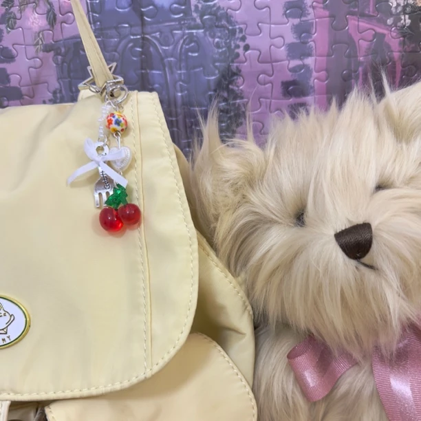 【随心配】手作串珠少女心简约ins手机链可爱咕本手工挂件