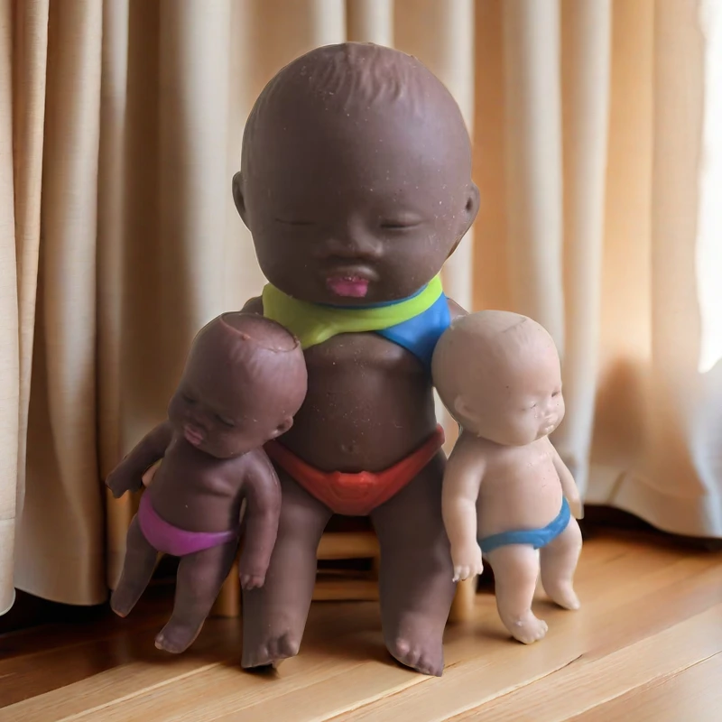 小黑人慢回弹拉拉乐黑色娃娃小黑娃捏捏乐黑娃娃解压神器丑娃娃
