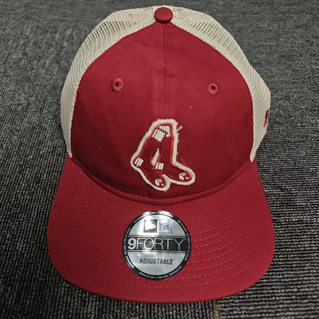 New Era 品牌·红袜标志 - 棒球帽 男女同款情侣款 红色 n194