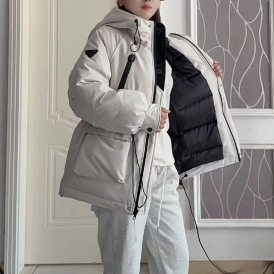 大棉新品加厚长袖连帽时尚韩版棉衣工装棉服女