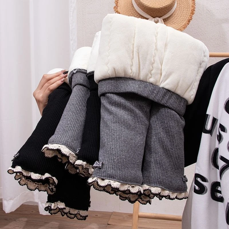 女童加绒加厚打底裤女宝宝韩版冬装一条过冬外穿棉裤子婴儿保暖裤