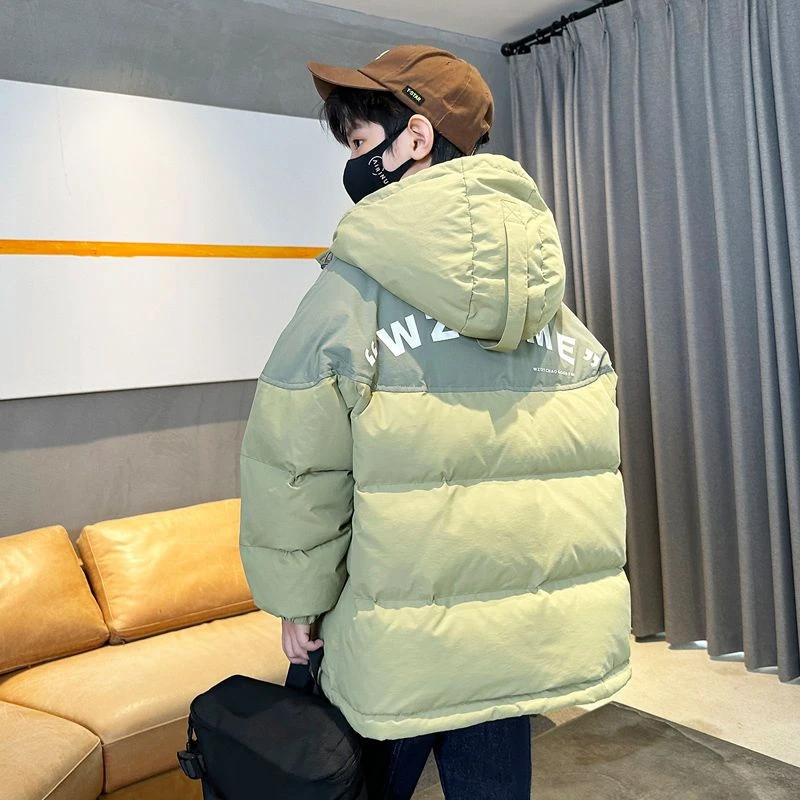 男童冬季羽绒服儿童2023新款大童加厚外套冬装男孩帅气炸街洋气潮
