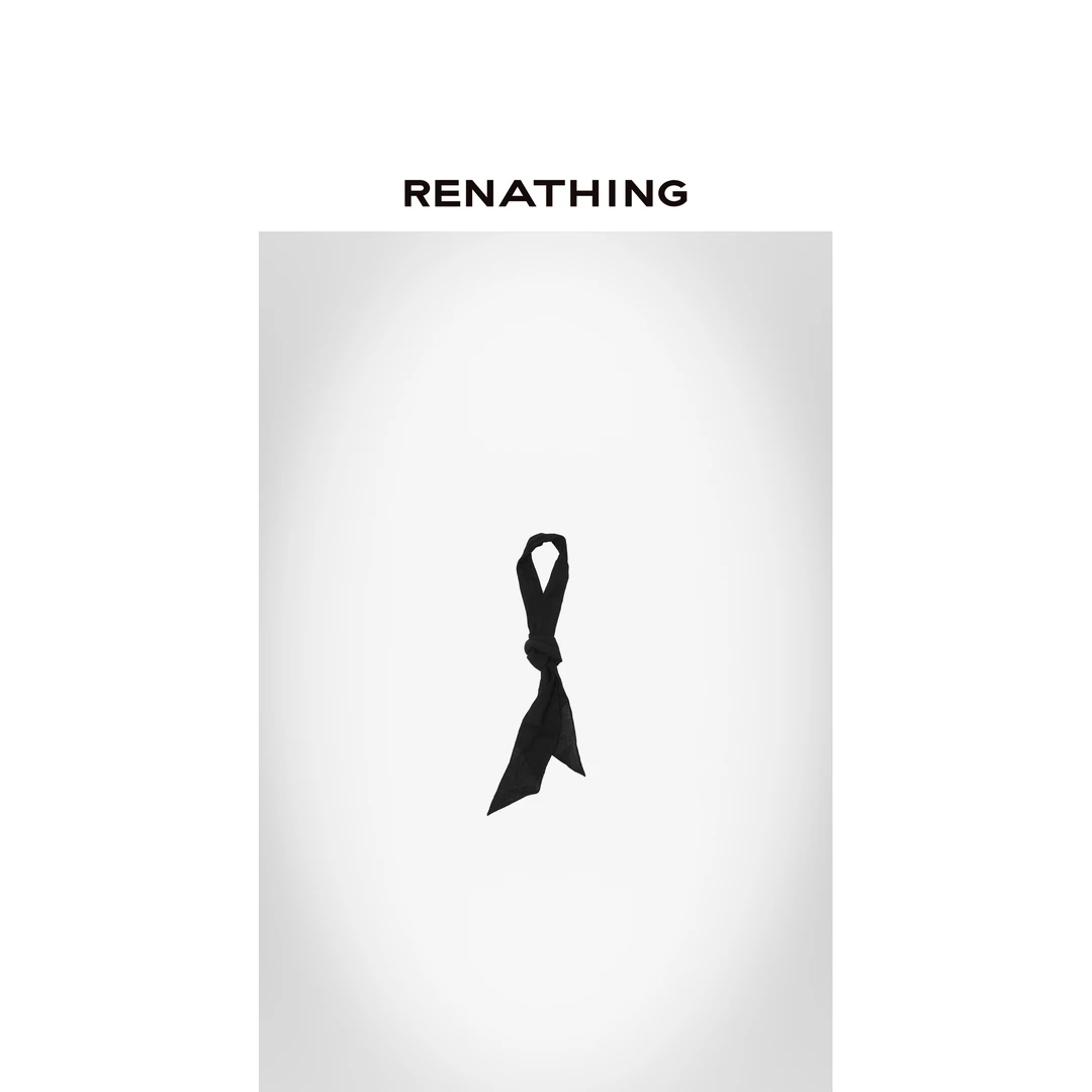 【RENATHING】纯色细长飘带窄丝巾