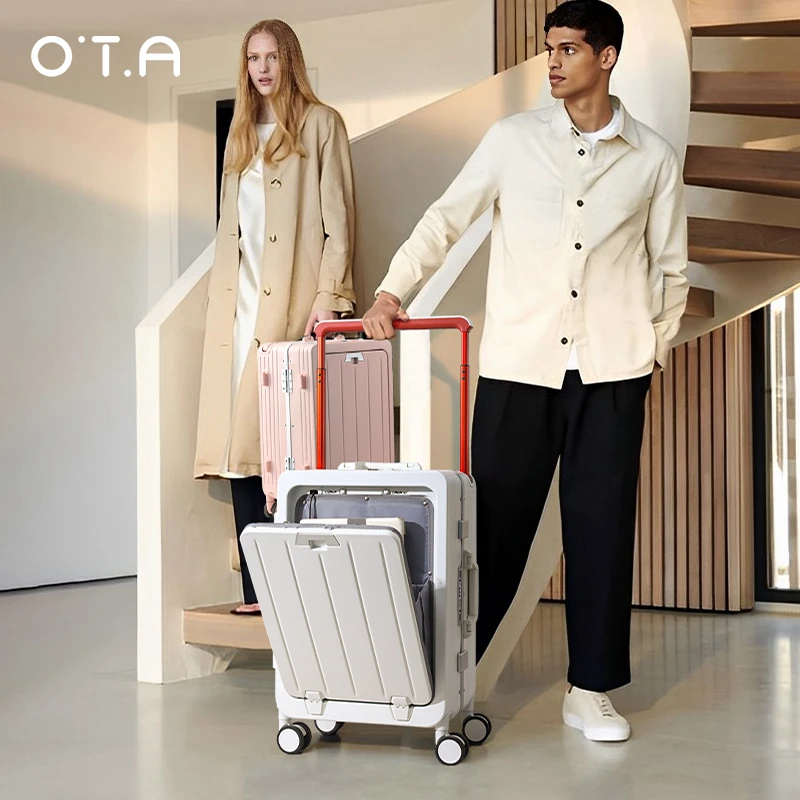 前开盖箱子铝框旅行箱宽拉杆飞机高颜值行李箱推荐