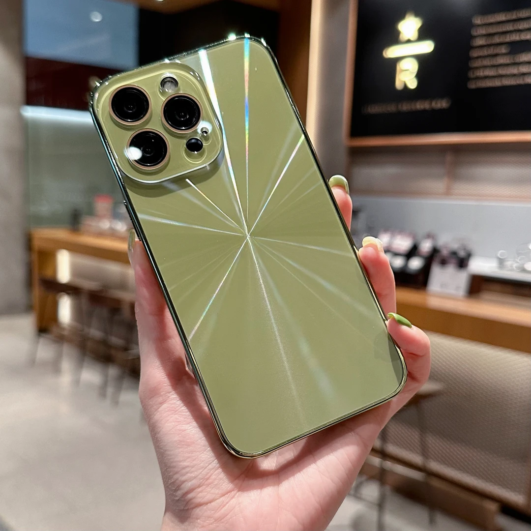 适用于苹果15/14/13/12/11护镜炫彩AG极光iphone14pro防摔手机壳