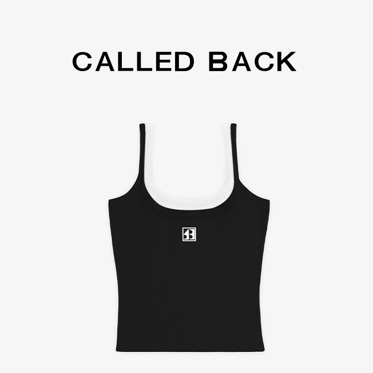 CALLED BACK春夏设计感撞色假两件辣妹吊带背心打底极简舒适0213