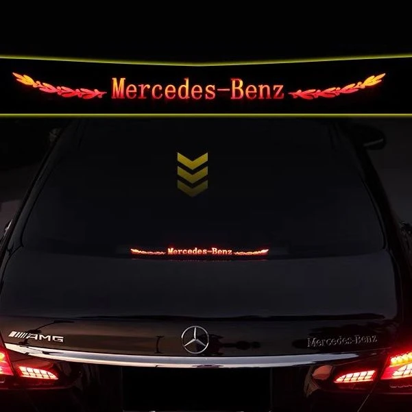 奔驰新E300L新C级C260L C200L A200L 高位刹车灯贴尾灯改装装饰贴