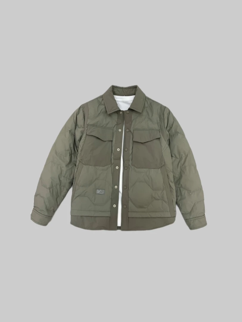 冬季男士短款翻领衬衫款领纯色修身百搭保暖上衣时尚休闲