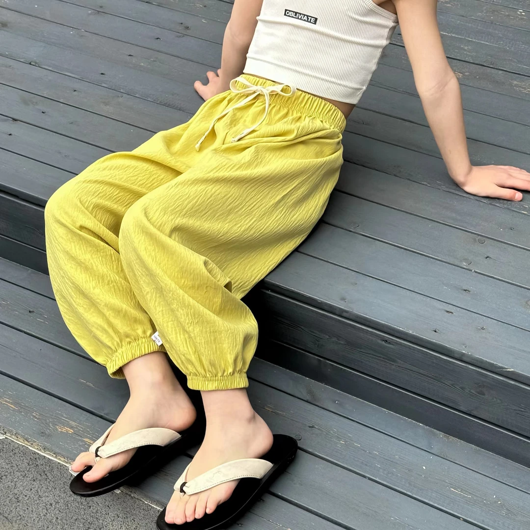 女童裤子儿童夏季防蚊裤2024新款洋气夏装休闲裤大童薄款长裤百搭