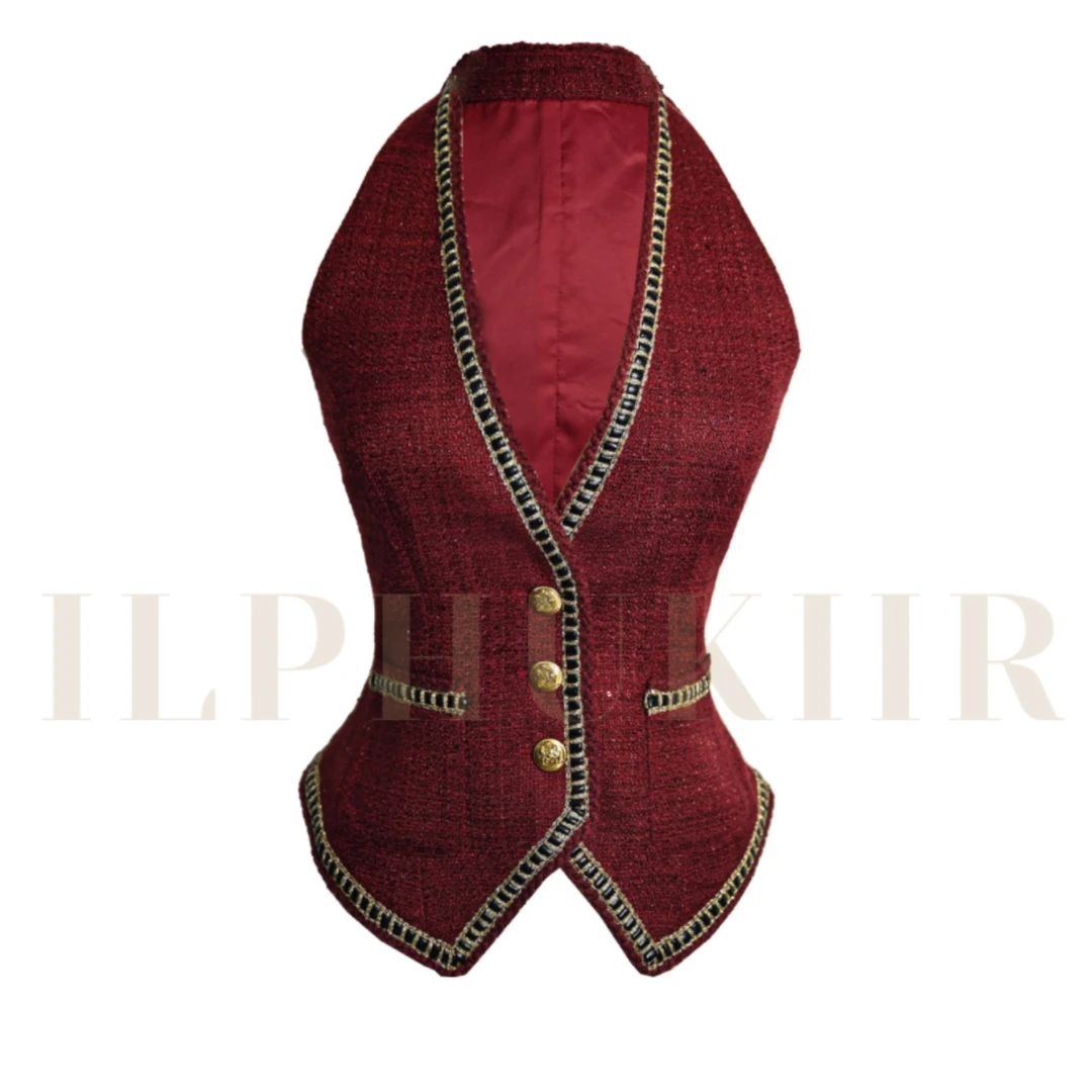 ILPHUKIIR【小香金边挂脖马甲】