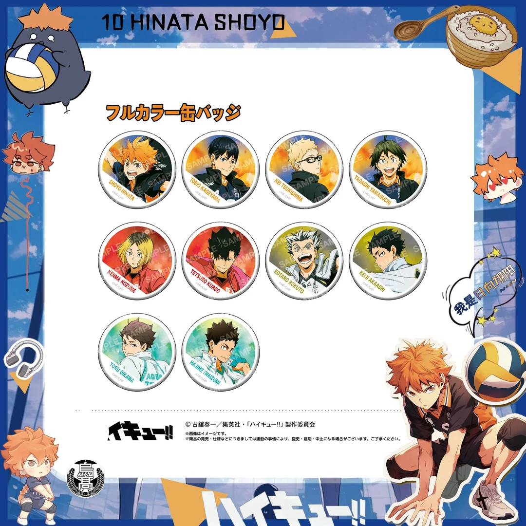 【日谷】排球少年 队旗 横幅吧唧 徽章（全20种）【代拆】