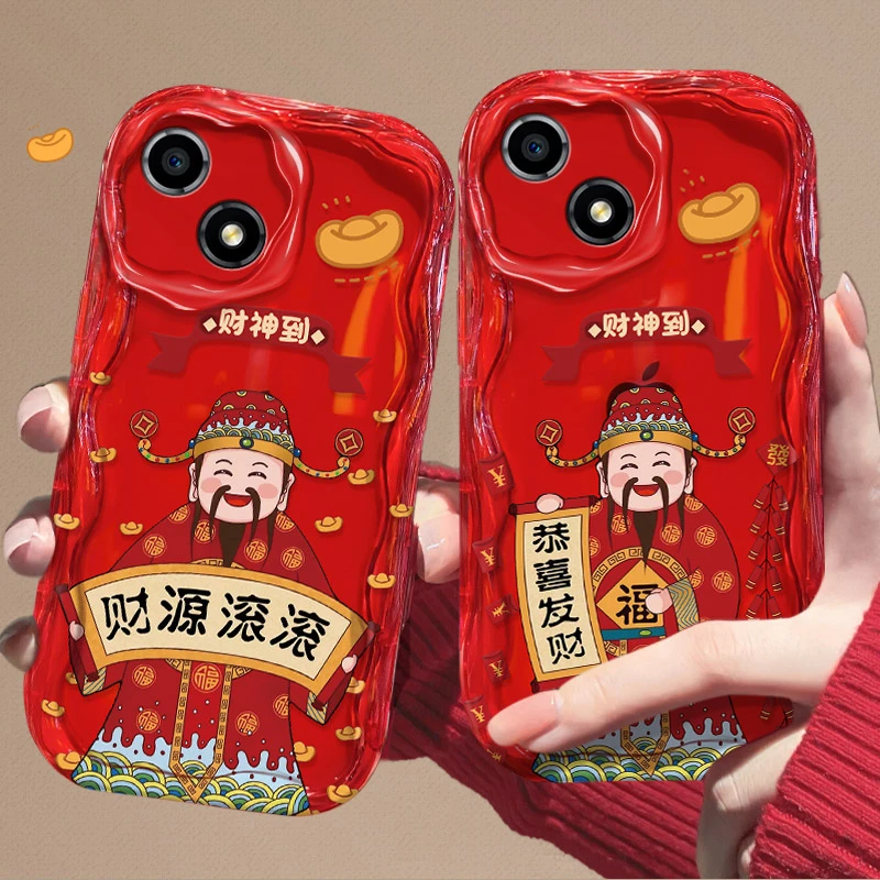 财神到适用于畅玩30手机壳全包镜头硅胶防摔创意新款奶油壳