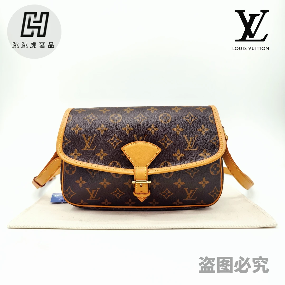 95新 LouisVuitton/路易威登 lvDiane全原老花法棍邮差包/斜挎