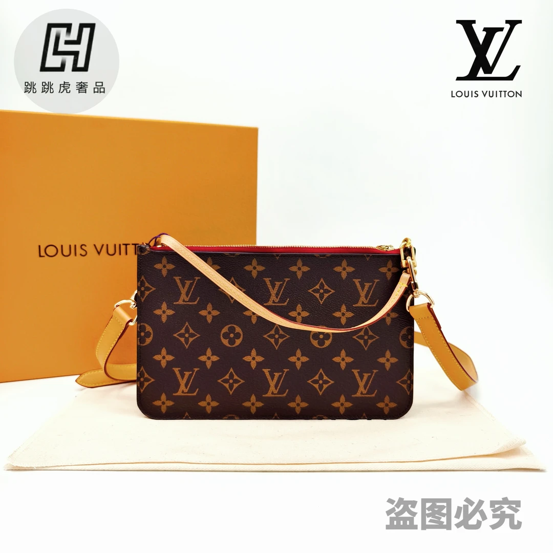 95新 LouisVuitton/路易威登 轻奢neverful大红内子袋包