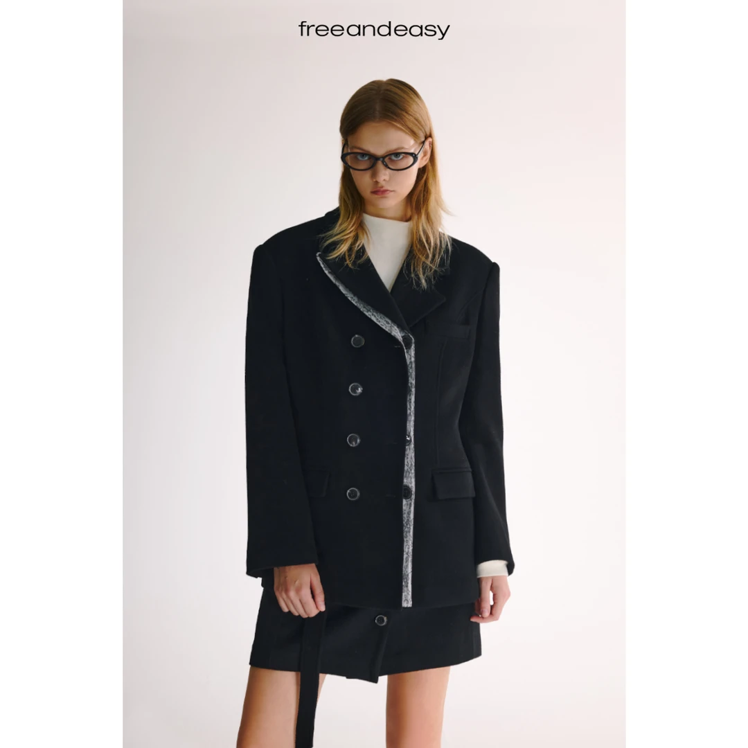 FAEfreeandeasy keep space 顺毛开襟收腰西装B45024