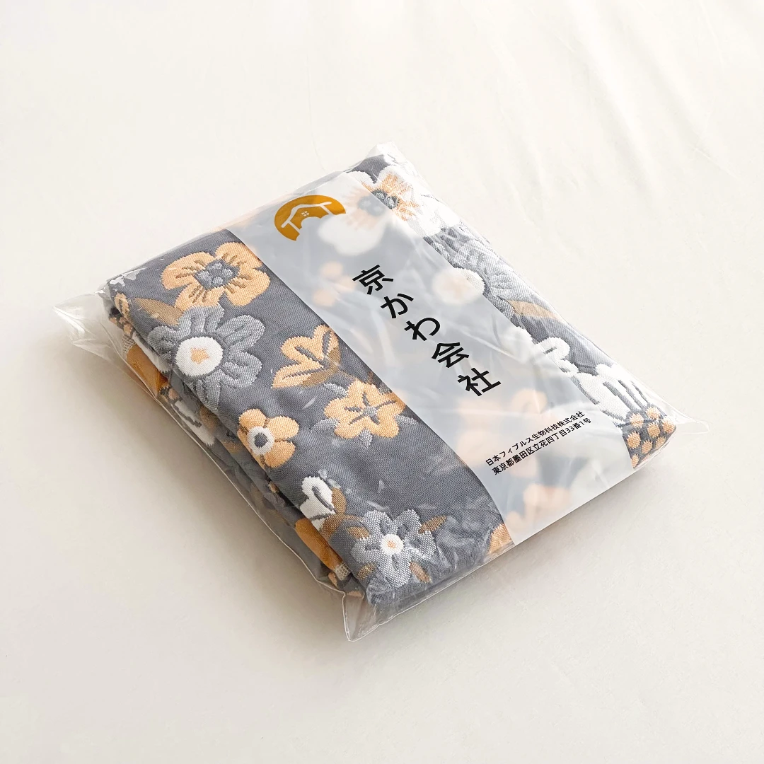 【京かわ会社】一对装纱布枕巾两条装防滑枕巾52*75cm 朵朵开