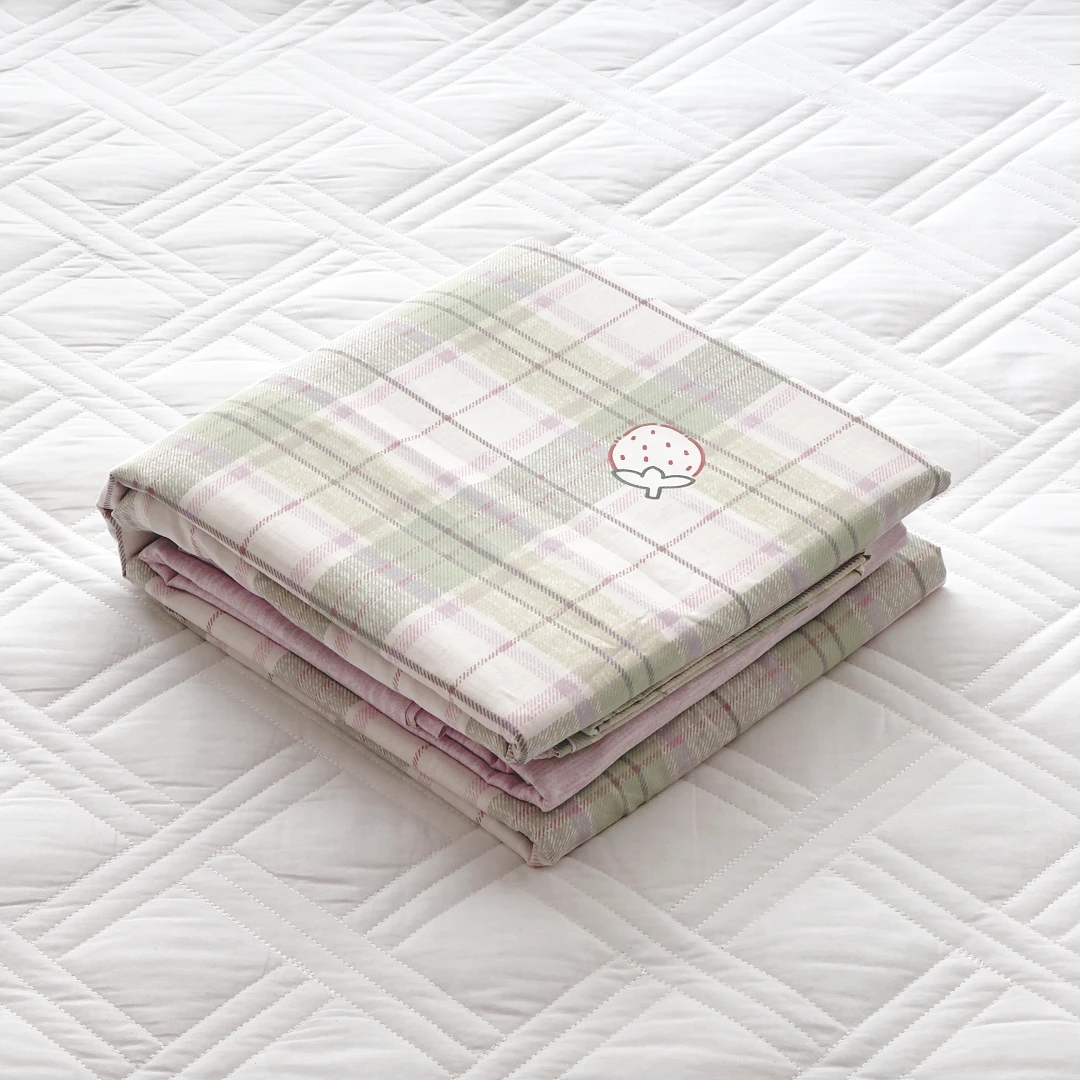 【京かわ会社】全棉80支匹马棉四件套 全棉简约床 莓烦恼