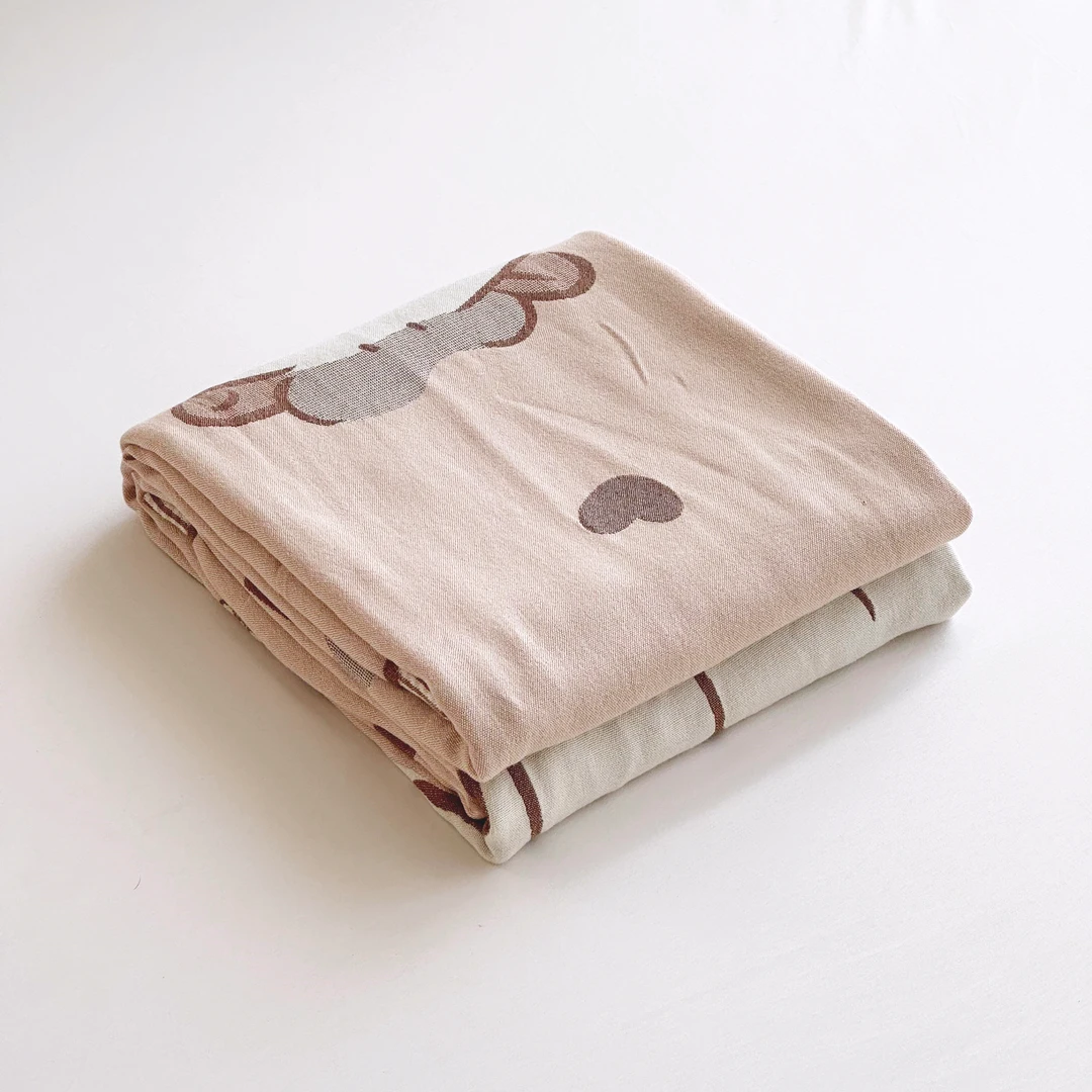 【京かわ会社】竹纤维毯夏季冷感毯 单人盖毯150*200cm 可爱仓鼠咖