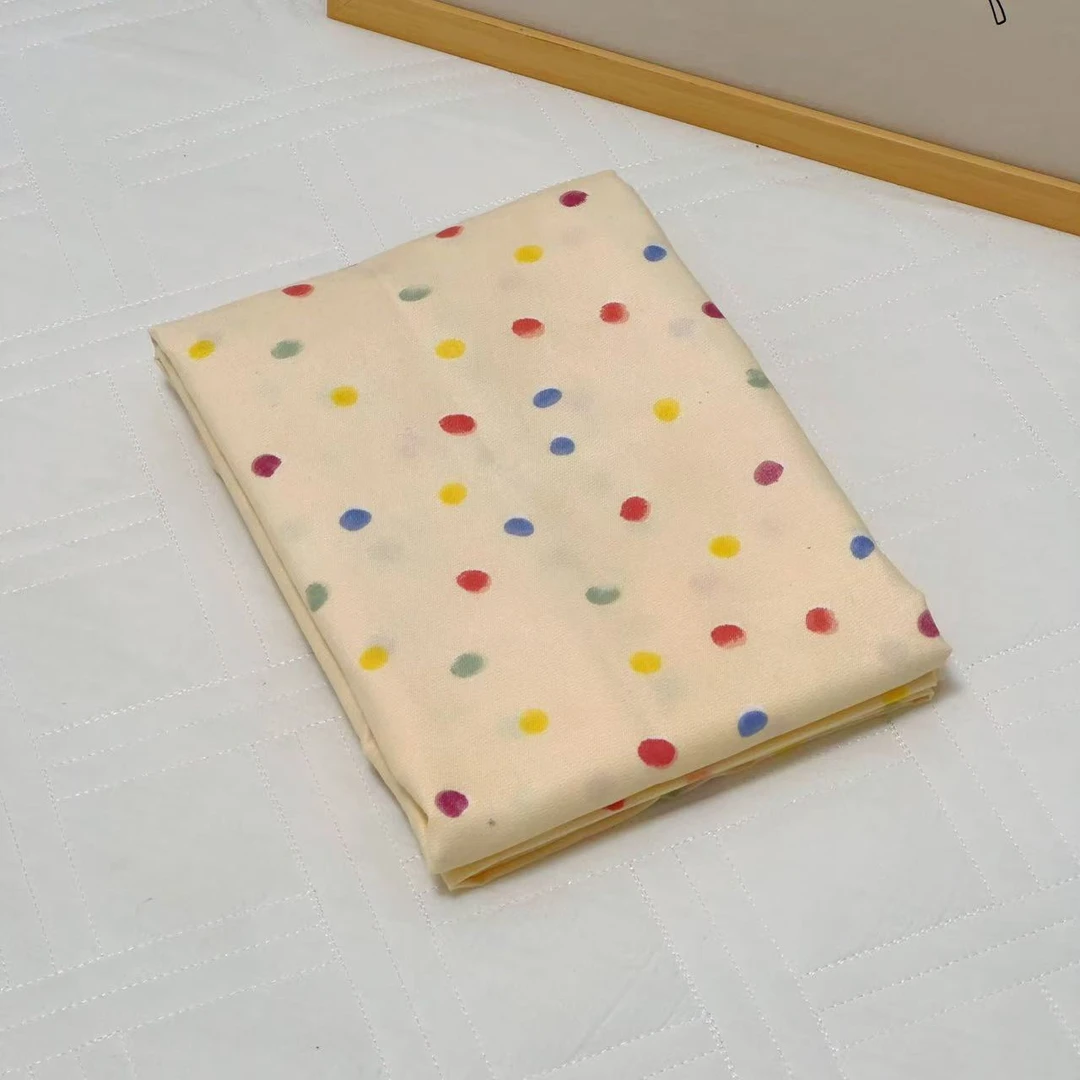 【京かわ会社】磨毛双层纱水洗棉枕套一对装 彩色波点