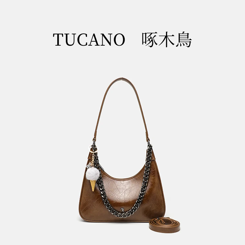 TUCANO啄木鳥单肩包包女式2024新款秋冬轻奢小众斜挎包WBK8003-88