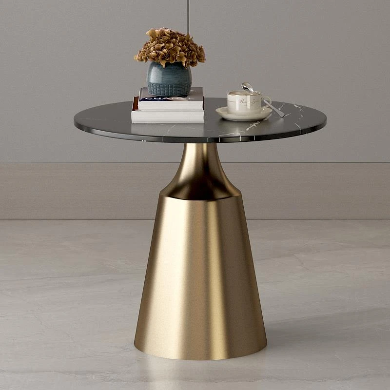 意式轻奢设计师边几卧室客厅沙发边桌现代简约置物圆形家用小简约