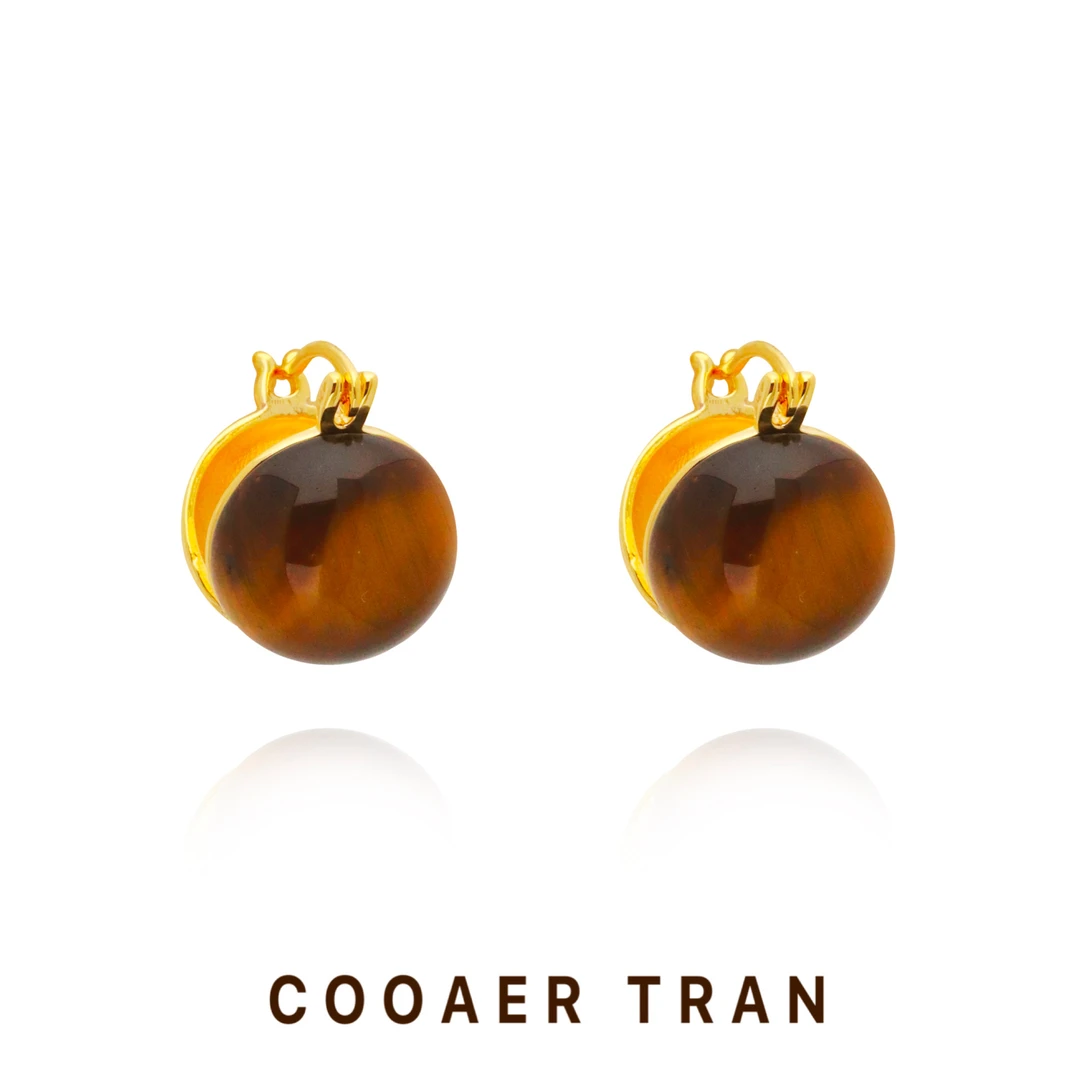 铜合金耳饰 【秋怡】轻奢时尚气质百搭小众古法高级感耳饰RH7972#