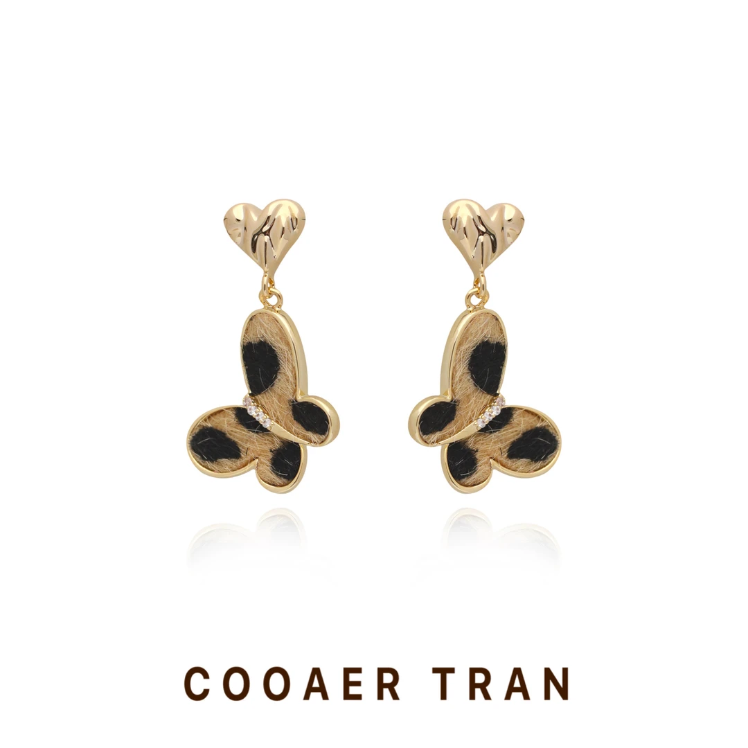 铜合金耳饰 【芳蝶】高级感时尚创意秋冬百搭小众蝴蝶耳饰RH8890#