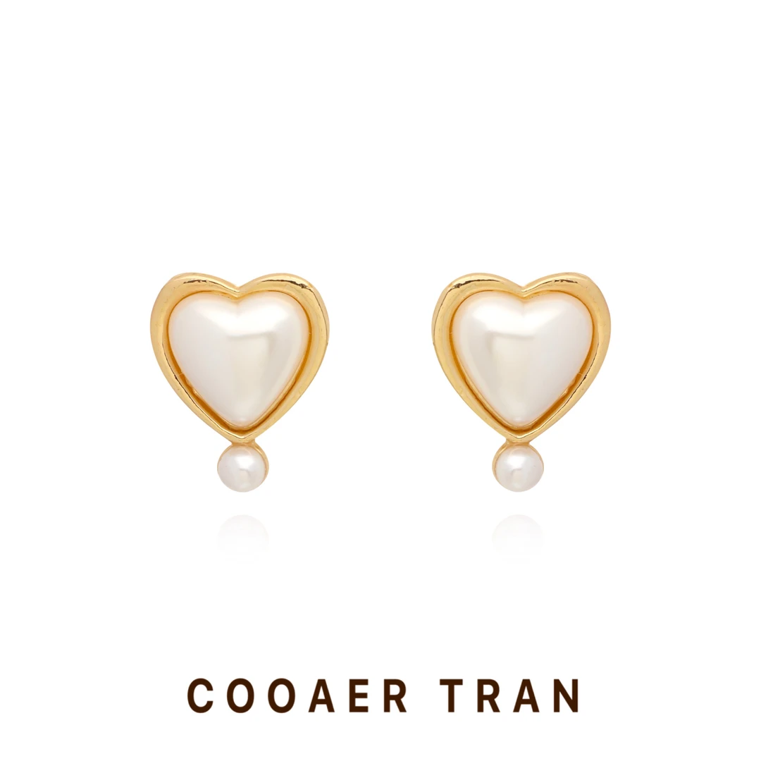 铜合金耳饰 【黎爱】轻奢时尚小众精致温柔简约设计感耳饰RH8708#