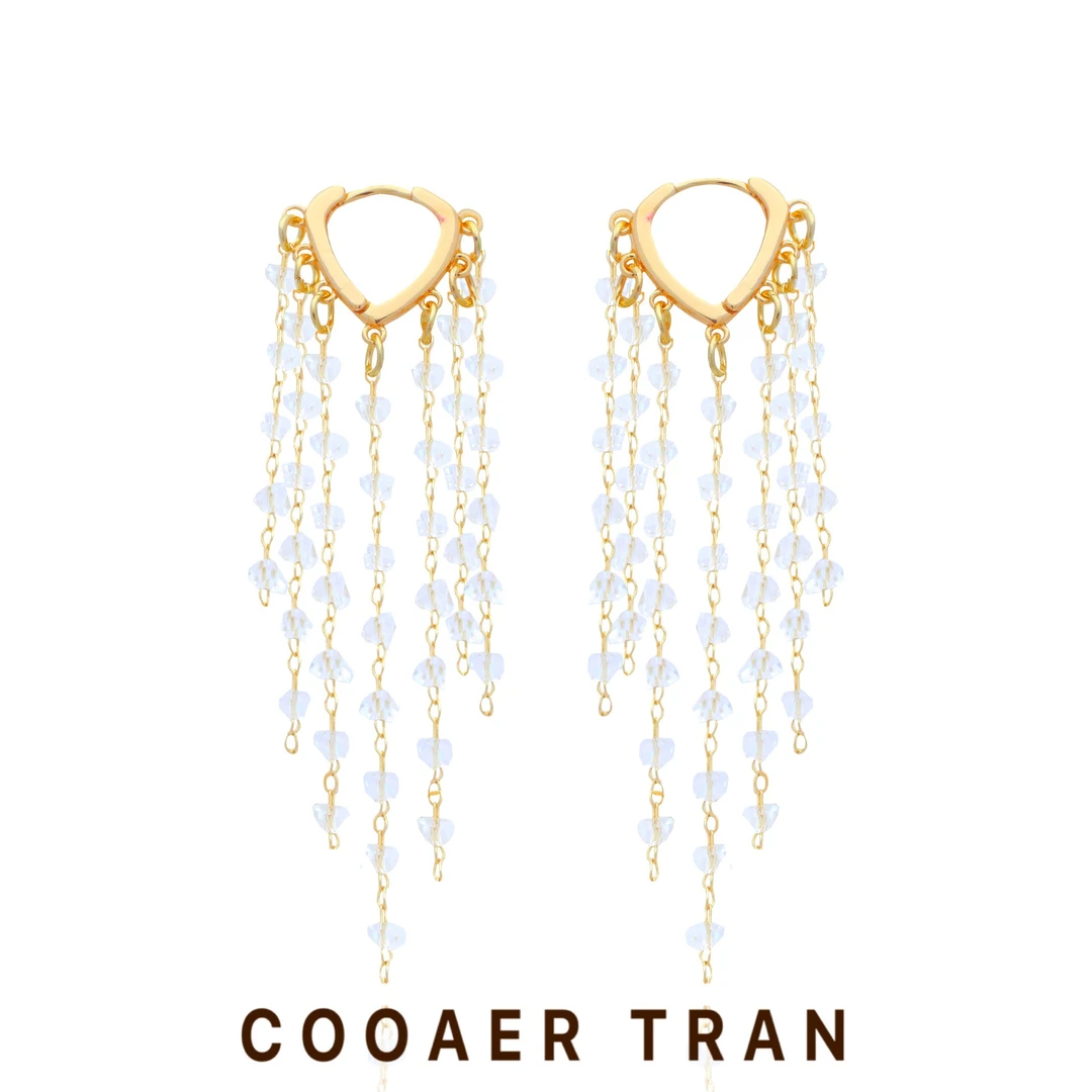 COOAER TRAN 铜合金耳饰 【星光之舞】时尚气质设计款耳饰RH7316#