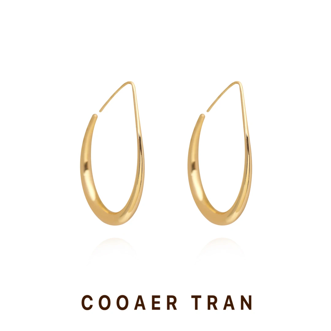 铜合金耳饰 【泠序】轻奢时尚小众气质个性简约设计感耳饰RH8710#