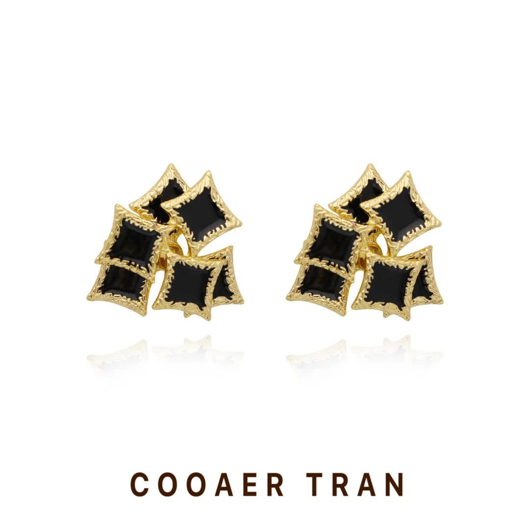 铜合金耳饰 【旷野之光】轻奢时尚小众气质个性设计感耳饰RH8605#