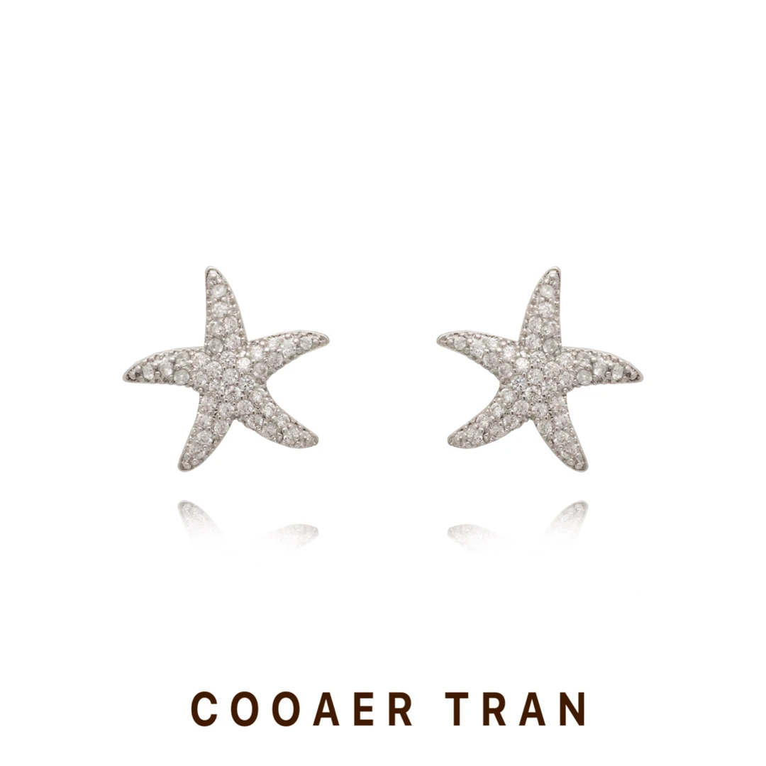 铜合金耳饰 【淩月】轻奢时尚高级气质小巧精致设计感耳饰RH7744#