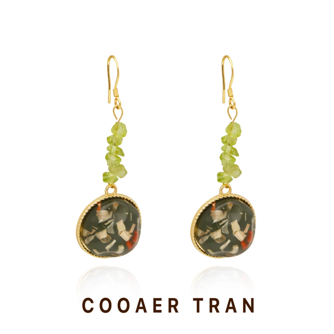 铜合金耳饰 【花枕繁星】轻奢时尚小众清新少女设计感耳饰RH8603#