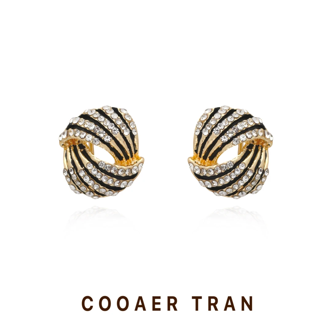 铜合金耳饰 【汐漫】轻奢时尚小众精致百搭高级设计感耳饰RH8831#