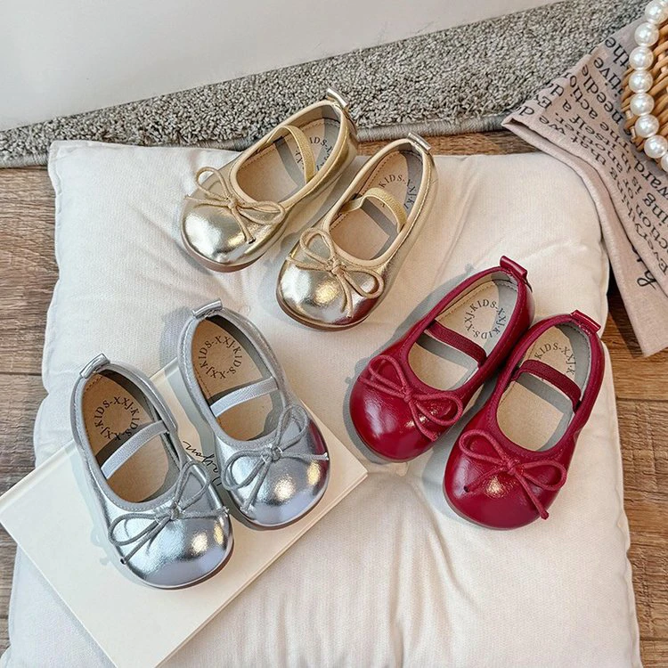 银色小童皮鞋25款底单鞋小女孩男童鞋子皮鞋女童童鞋小女孩公主鞋