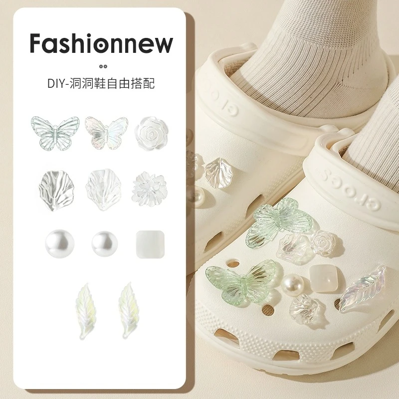 洞洞鞋配饰蝴蝶鞋花diy鞋扣配件卡洛驰鞋子立体装饰扣智必星时尚