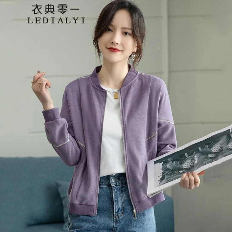 小香风外套女装2025春秋季新款休闲气质小个子运动棒球服开衫卫衣