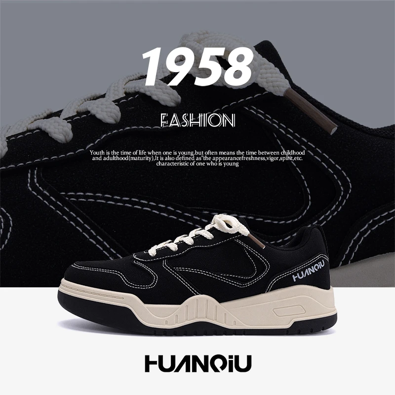 环球厚底休闲板鞋男款2025新款夏季潮流复古休闲鞋小众设计感男鞋