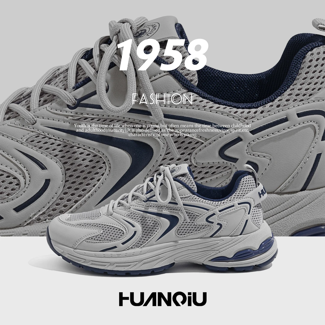 环球情侣鞋网面老爹鞋2025春季新款潮鞋跑步时尚百搭休闲运动鞋男