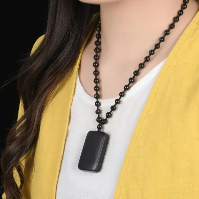 【终身质保假一赔三】正品新疆墨玉和田玉墨玉面包平安无事牌男士