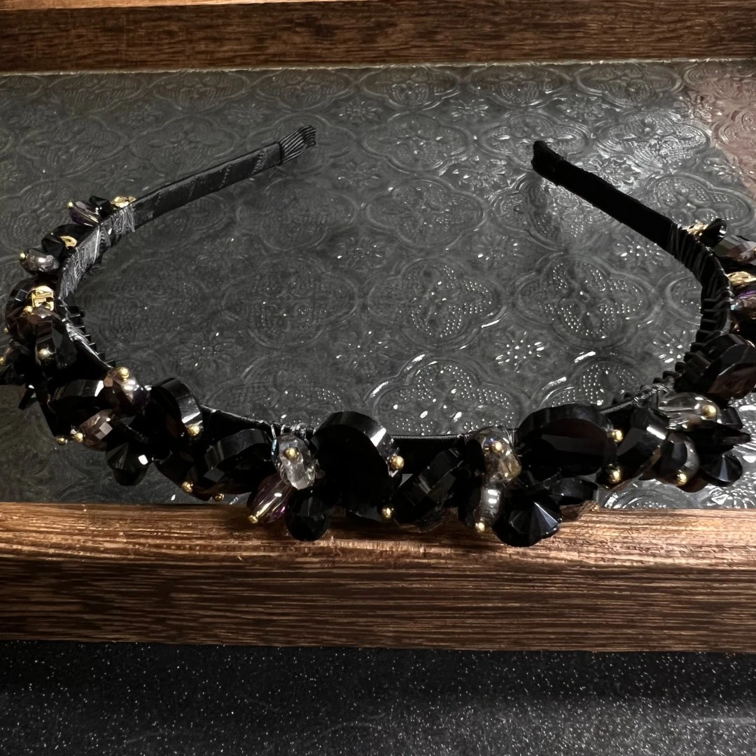 3708重工款黑色满钻发箍JSA0001-3708
