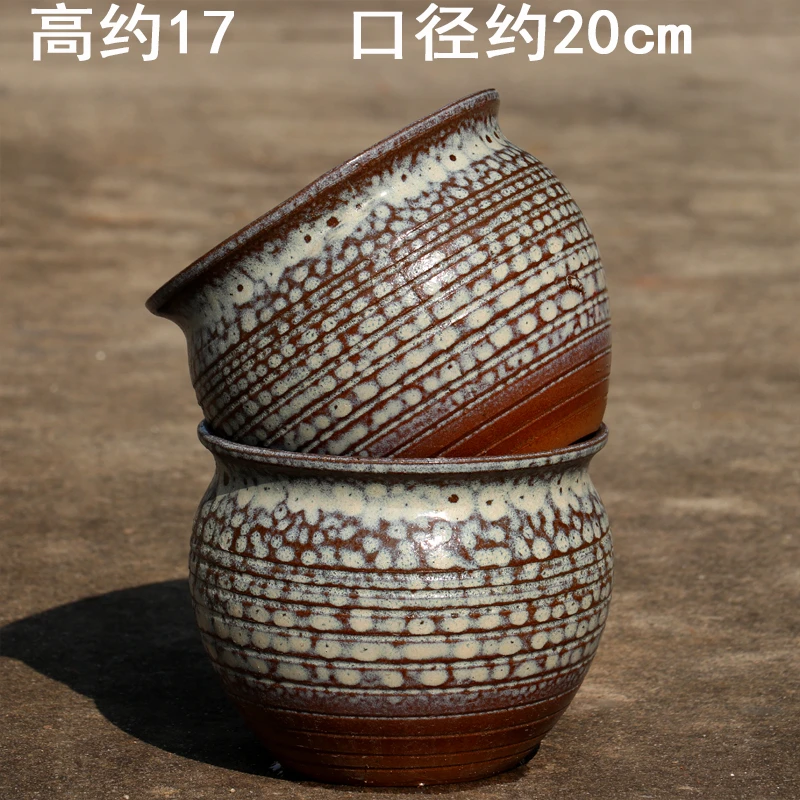 透气大口径多肉陶瓷花盆家用盆景盆老桩绿植陶盆陶罐拼盆红陶素烧